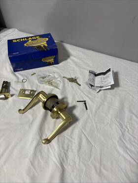 F10jaz605 Schlage Passage Latch Classroom Flare Door Brass