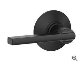 F10lat622 Schlage New In Box Latitude Passage Door Lever Set Matte Black Model F10 Lat 622