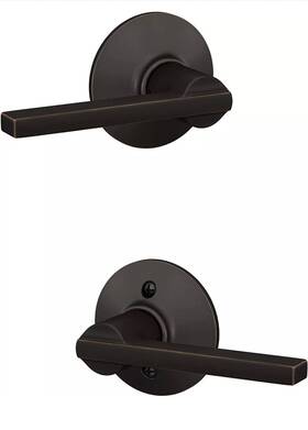 F10lat716 Schlage Latitude Passage Door Lever Set Aged Bronze F10 Lat 716