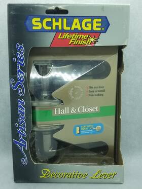 F10vacc620 Schlage Artisan Antique Pewter Left Hand Door Hall Closet Lever Knob