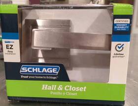 F10vnbk Schlage Hall And Closet 619 Satin Nickel