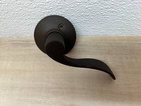 F170acc613 Schlage Single Dummy Dark Brown Right Hand Door Lever Nos