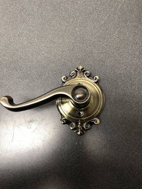 F170fla609brkrh Schlage Flair Right Handed Dummy Door Lever