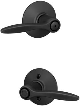 F40del622 Schlage F40-del Delfayo Privacy Door Lever Set - Black