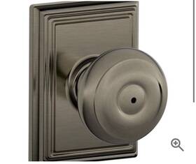 F40geo620add Schlage Georgian Privacy Door Knob Set Decorative Addison Trim