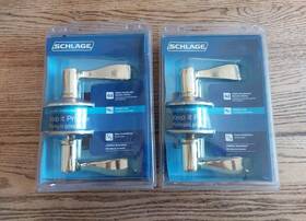 F40vfla605 Schlage 2 Flair Door Lever Bed And Bath Privacy Bright Brass