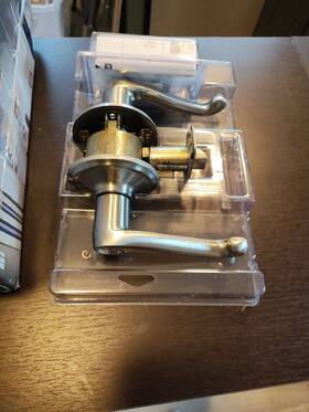 F40vfla619 Schlage Flair Satin Nickel Privacy Lockset Ansi Grade 2 1-3/4 In New