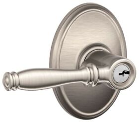 F51abir619wkf Schlage F51-bir-wkf Birmingham Single Cylinder Keyed Entry Door Nickel