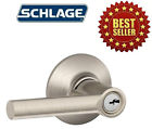 Schlage F51 Brw 619 Broadway Satin Nickel Entry Front Door Lever Keyed Lock Set 043156368464
