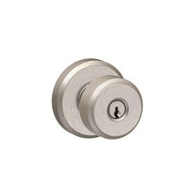 F51a-bwe-gsn Schlage F51a Bwe 619 Gsn Bowery Knob With Greyson Trim Keyed Entry Lock Satin