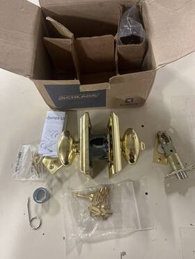F51a-sie-605-wkf Schlage F51a Sie 605 Wkf Siena Brass Entry Door Knob