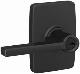 F51alat622gee Schlage F51a-lat-gee Custom Latitude Passage Or Privacy Door - Black