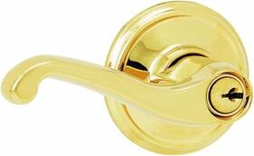 F51vfla505 Schlage Flair Entry Lever Bright Brass