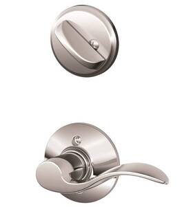 F59acc625lh Schlage F59 Acc 625 Lh Accent Interior Lever With Deadbolt Bright Chrome Lt Hand