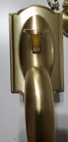Schlage F60 Cam 608 Acc Lh Single Cylinder Handle Set In Satin Brass