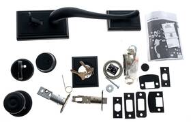 F60-add-622-geo Schlage F60add622geo Addison Front Entry Handleset Georgian Knob Matte Black