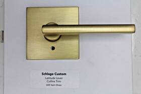 Fc21lat608col Schlage Custom Combined Interior Latitude Lever Collins Brass #8pu Fc21lat608col Schlage Custom Combined Interior Latitude Lever Collins Brass #8pu
