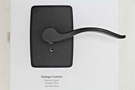 Fc21pen622gee Schlage Custom Combined Interior Pennant Lever Greene Black #8pn