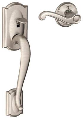 Fe285-cam-fla-rh Schlage Fe285cam619flarh Camelot Lower Handleset For - Nickel