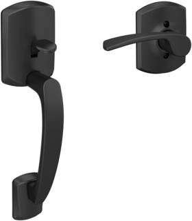 Fe285grw622mergrwrh Schlage Fe285-grw-mer-rh Greenwich Right Handed Lower Handle Set - Black