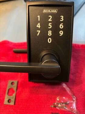 Fe695-cen-622 Schlage Black Touch Entry Leverset - Slightly Used Temporary Fe695-cen-622 Schlage Black Touch Entry Leverset - Slightly Used Temporary
