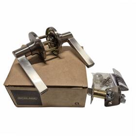 J10sol619 Schlage Solstice Passage Door Levers Satin Nickel -