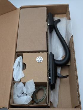 Schlage Lock Company 313109715783 Camelot Single Cylinder Handleset And Georgian Knob Matte