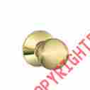 43156988198 Schlage Orbit Bright Brass Hall Closet Knob F10 Orb 605 Door New