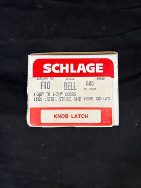 Schlage P507-708 F10 Bel 605 Bell Door Knob Set Closet No Lock Polished Brass