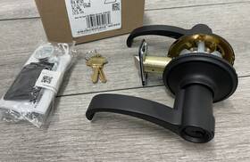 Wit622ald Schlage Wit622 F51a Single Cylinder Keyed Entry Door Lever Set - Matte Black