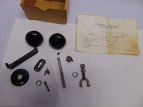 5778 Sears Vintage And Roebuck Rim Lock Japanned Finish Metal Door Knob Set