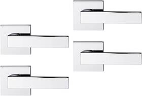 8048sn Security Shield 4 Dummy Lever Square Straight Satin Nickel