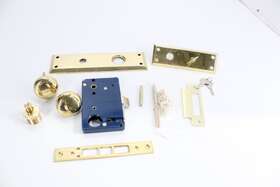 26010 Segal Se See Notes Mortise Right Handed Surface Mounted Lock Set Brass