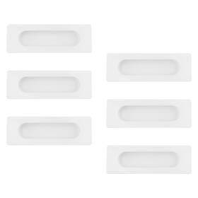Lw4014 Semetall White Recessed Cabinet Pulls Flush Mount Finger Pull Handles 120mm 4