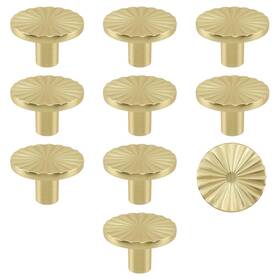 Lw4221 Semetall 10 Pack Cabinet Knobs Brushed Gold Drawer Pulls For Kitchen And Bathr