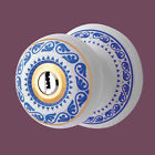 13310 Set Knob Blue Locks Ext Door Int Porcelain Keyed Lock Delft