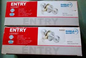 913708 Shield Security 2 Entry Locksets Keyed Alike Ball Knob Satin Finish Grade