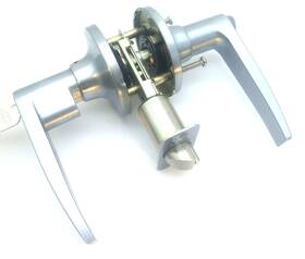913828 Shield Security Straight Entry Lever Satin Nickel