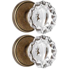 Shiny Handles 635408120540 2 Pack Crystal Glass Dummy Door Knobs Single Sided Knob For