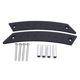 Shu00174 Shlpdfm 1 Pair Brushed Aluminum Black Interior Door Handle Panel Left&right Side