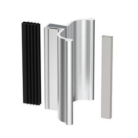 Sdh3inwm Shuisen 3-3/4 Inch Bright Chrome Frameless Shower Door Handle With Metal Strike