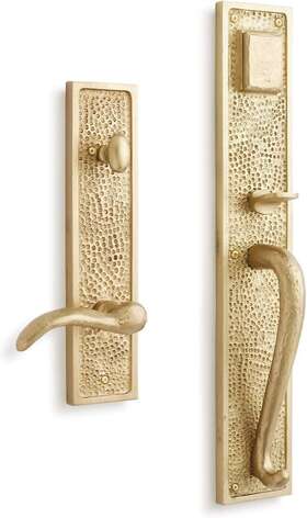 441349 Signature Hardware Traeger Solid Brass Entrance Door Set - Knob Satin