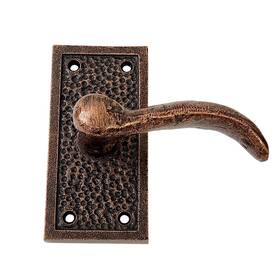 444547 Signature Hardware Traeger Solid Bronze Righthand Single Dummy Door Lever