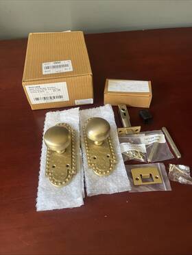 444859 Signature Hardware Marconi Solid Brass Passage Door Knob Set Read