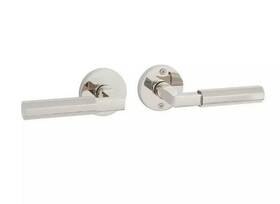455462 Signature Hardware Yasmeen Brass Passage Set Lever Left Hand Polished Nickel