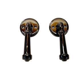 479325 Signature Hardware Esmond Brass Dummy Door Lever Set - Black Nickel Read