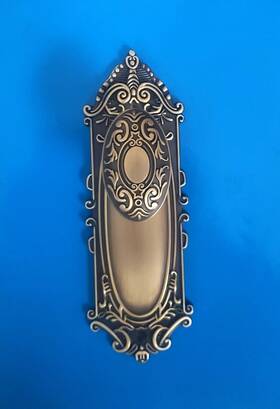 480944 Signature Hardware Valma Solid Brass Dummy Door Knob Set Antique