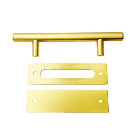 489753 Signature Hardware Adleigh Sliding Barn Door Pull Set - Champagne Brass