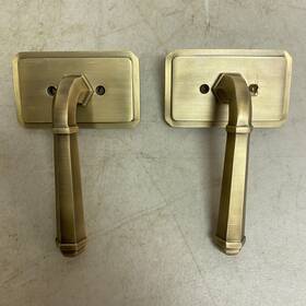 552059ab Signature Hardware Mng 503 Solid Brass Privacy Interior Door Set With Sculpted