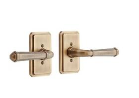552060ab Signature Hardware 479334 Matteen Right Handed Solid Brass Dummy Door Lever Set